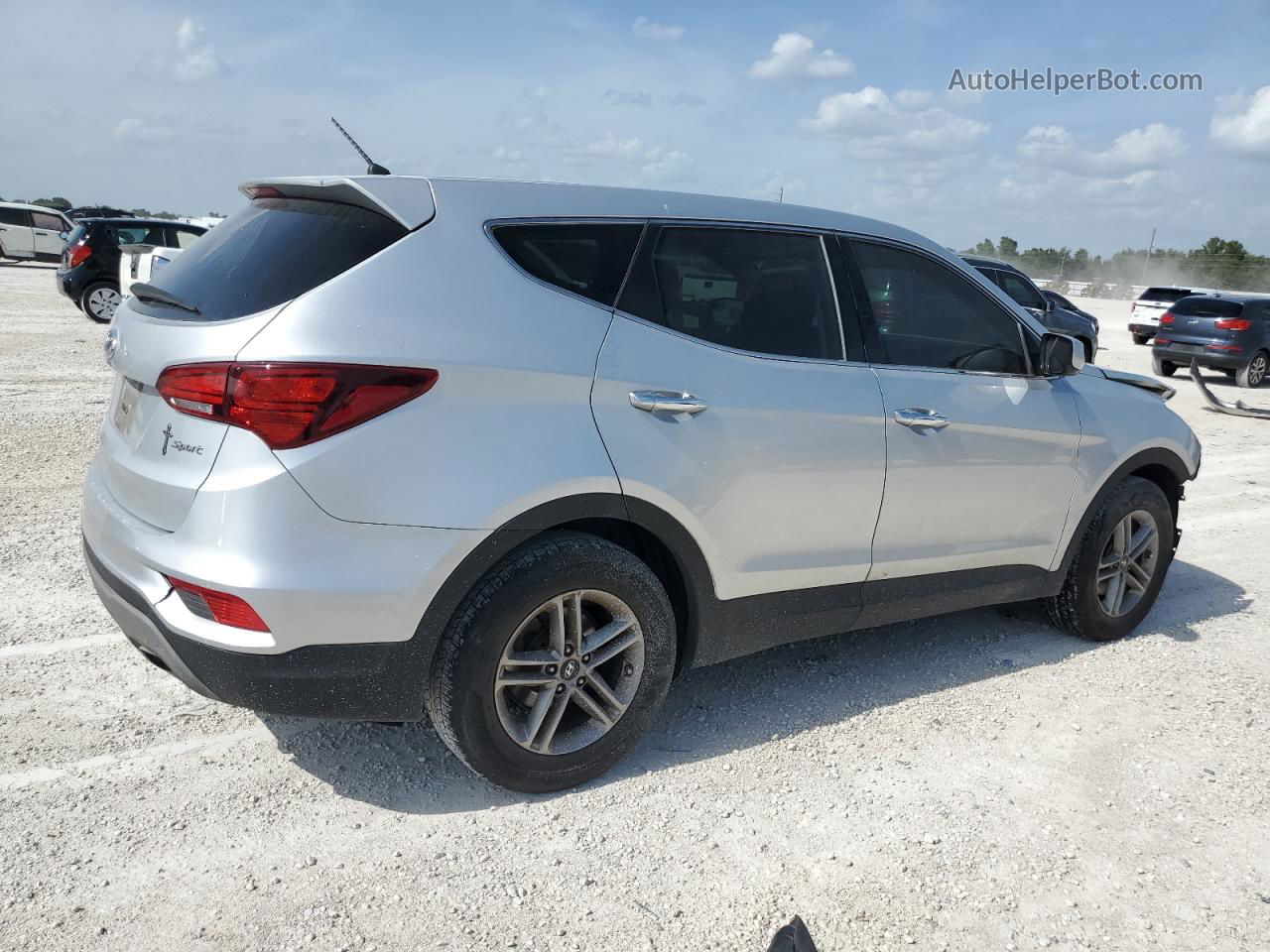 2018 Hyundai Santa Fe Sport  Silver vin: 5XYZT3LB7JG545654