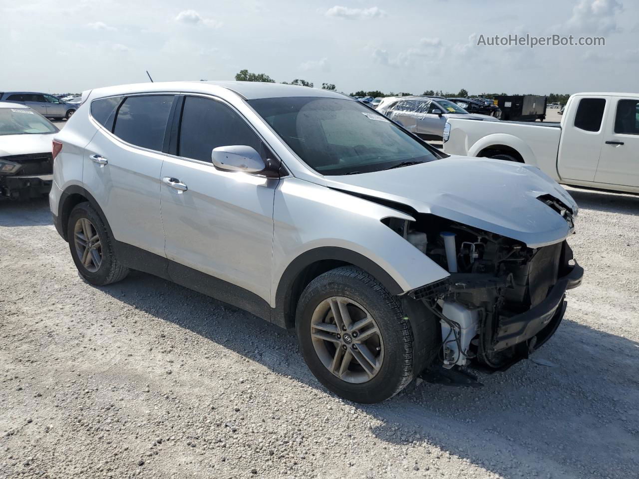 2018 Hyundai Santa Fe Sport  Silver vin: 5XYZT3LB7JG545654