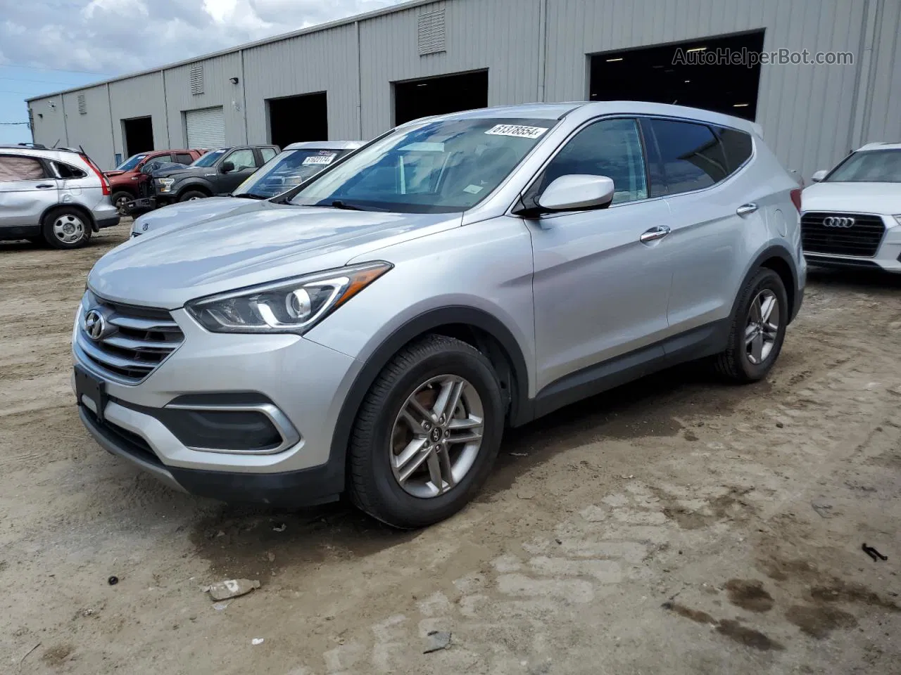 2018 Hyundai Santa Fe Sport  Silver vin: 5XYZT3LB7JG555830