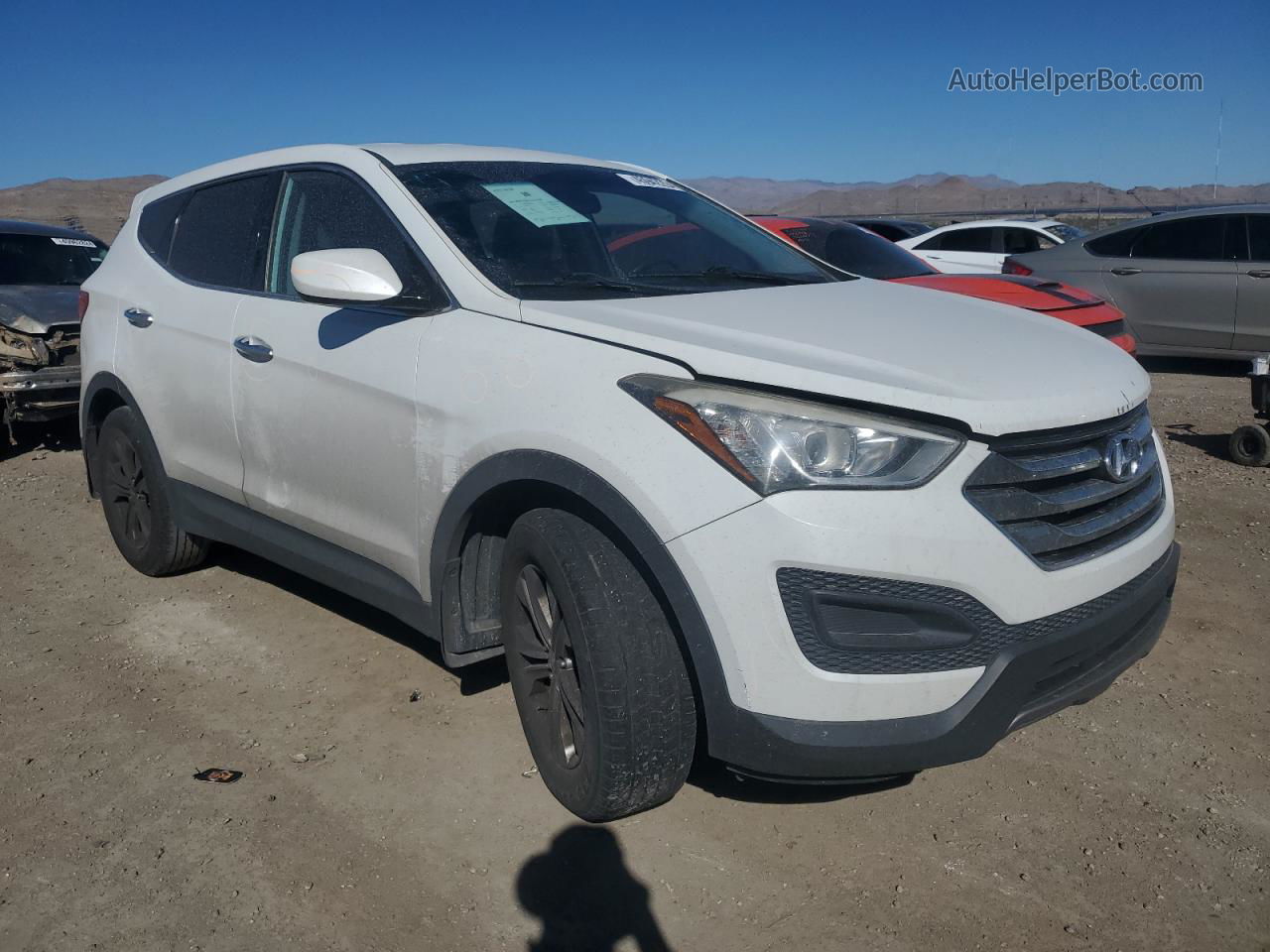 2013 Hyundai Santa Fe Sport  White vin: 5XYZT3LB8DG019473