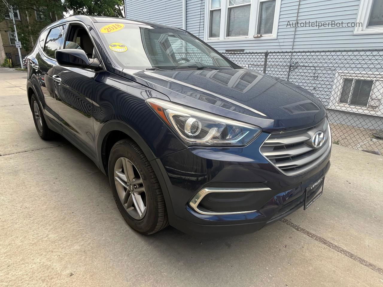 2018 Hyundai Santa Fe Sport  Синий vin: 5XYZT3LB8JG535599