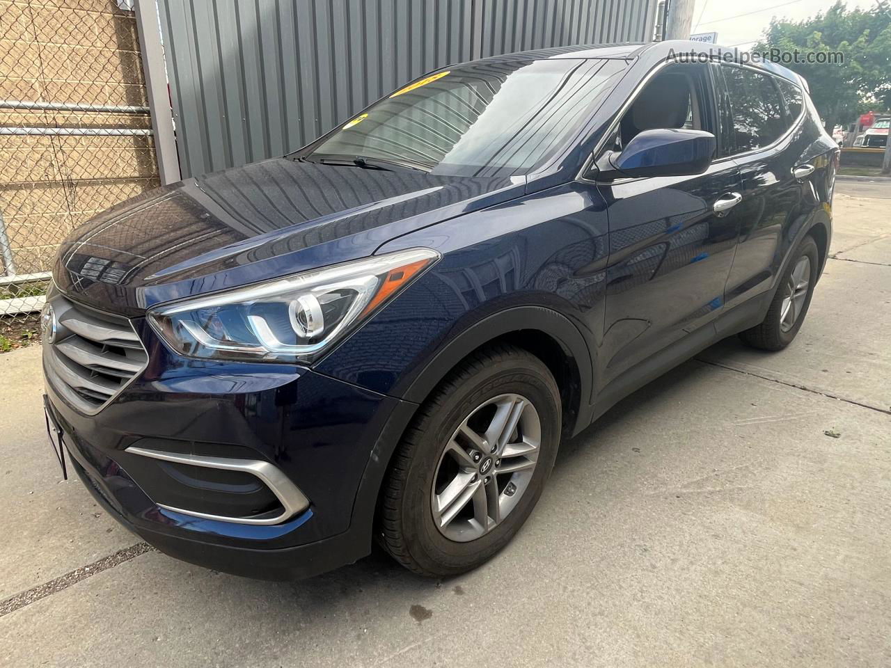 2018 Hyundai Santa Fe Sport  Синий vin: 5XYZT3LB8JG535599