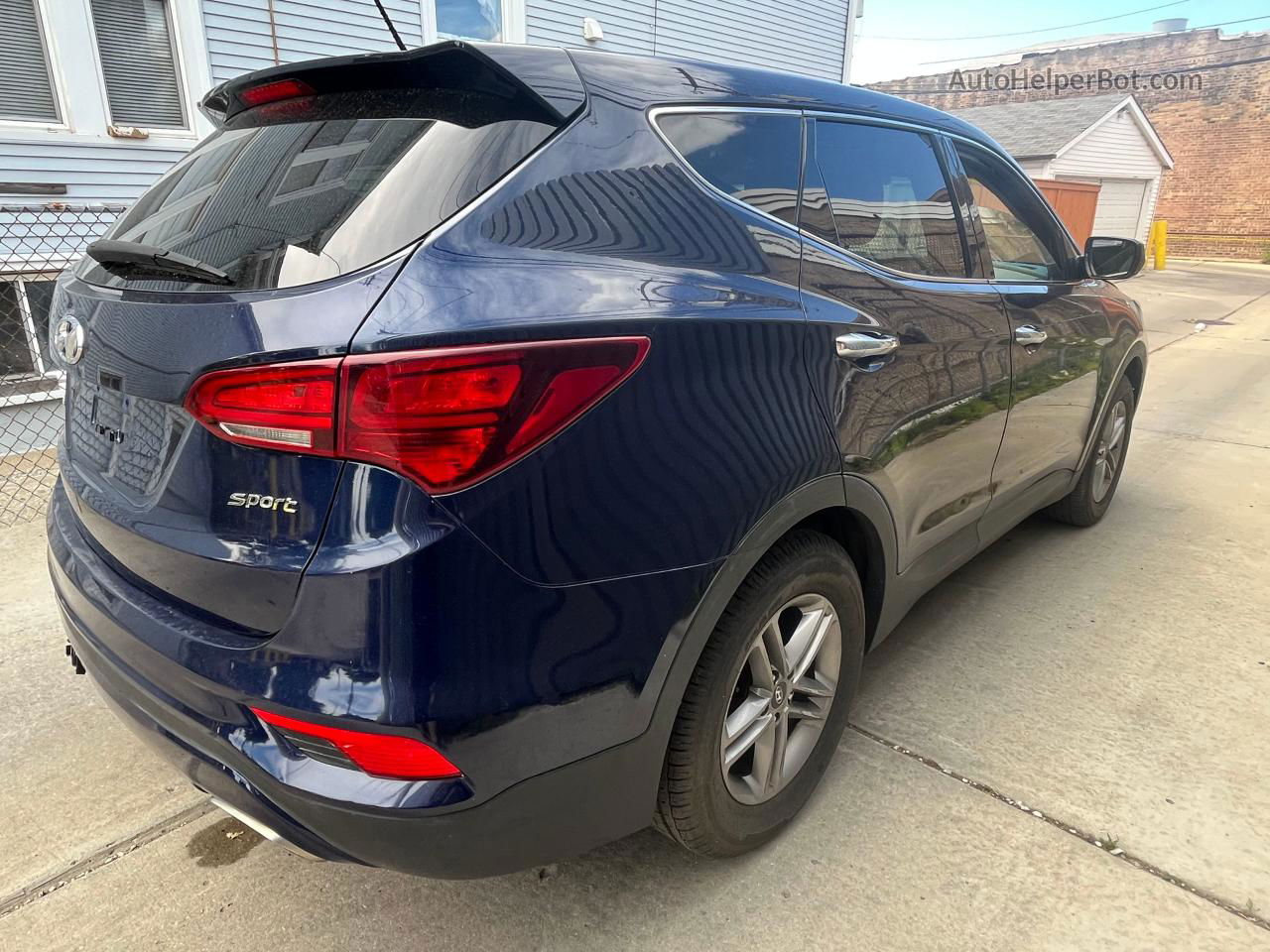 2018 Hyundai Santa Fe Sport  Синий vin: 5XYZT3LB8JG535599