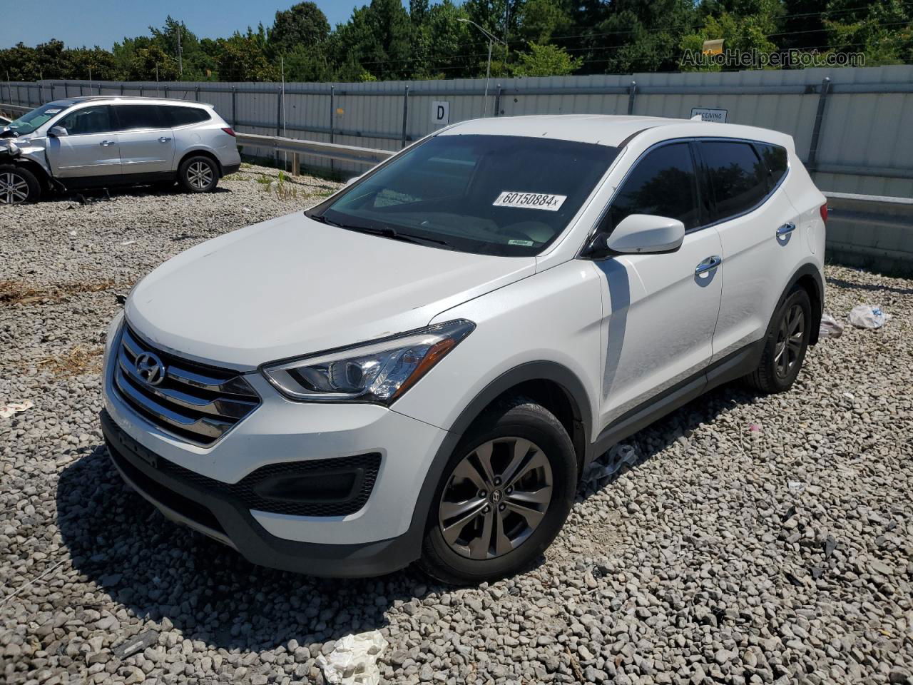 2014 Hyundai Santa Fe Sport  White vin: 5XYZT3LB9EG223037