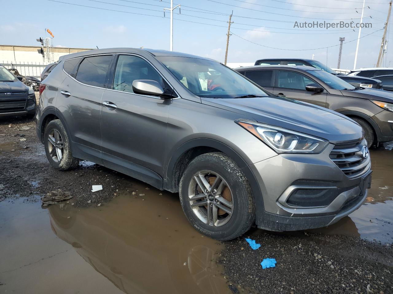 2018 Hyundai Santa Fe Sport  Gray vin: 5XYZT3LB9JG527592