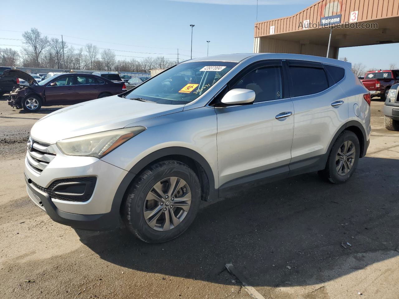 2013 Hyundai Santa Fe Sport  Silver vin: 5XYZT3LBXDG036940