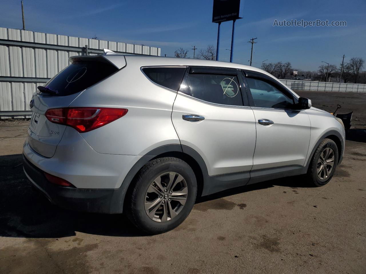 2013 Hyundai Santa Fe Sport  Silver vin: 5XYZT3LBXDG036940