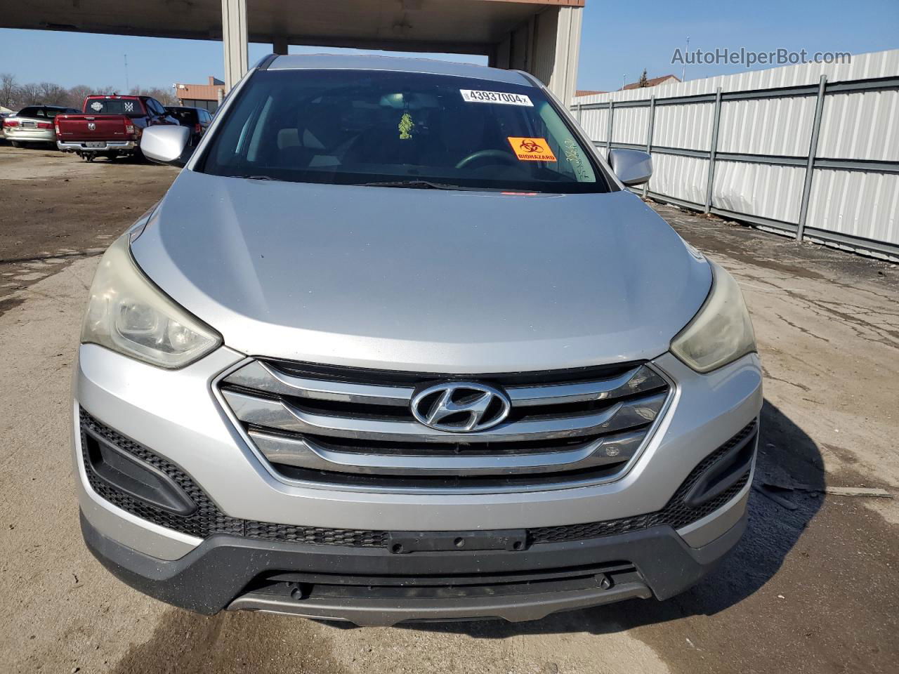 2013 Hyundai Santa Fe Sport  Silver vin: 5XYZT3LBXDG036940