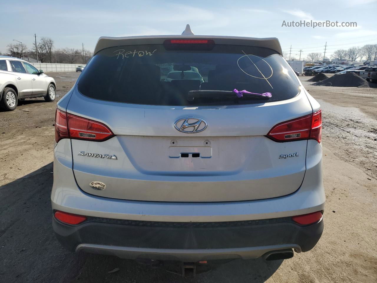 2013 Hyundai Santa Fe Sport  Silver vin: 5XYZT3LBXDG036940