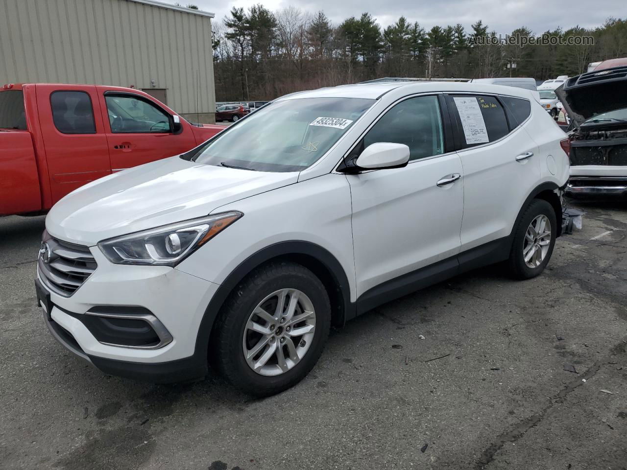 2018 Hyundai Santa Fe Sport  White vin: 5XYZT3LBXJG538195