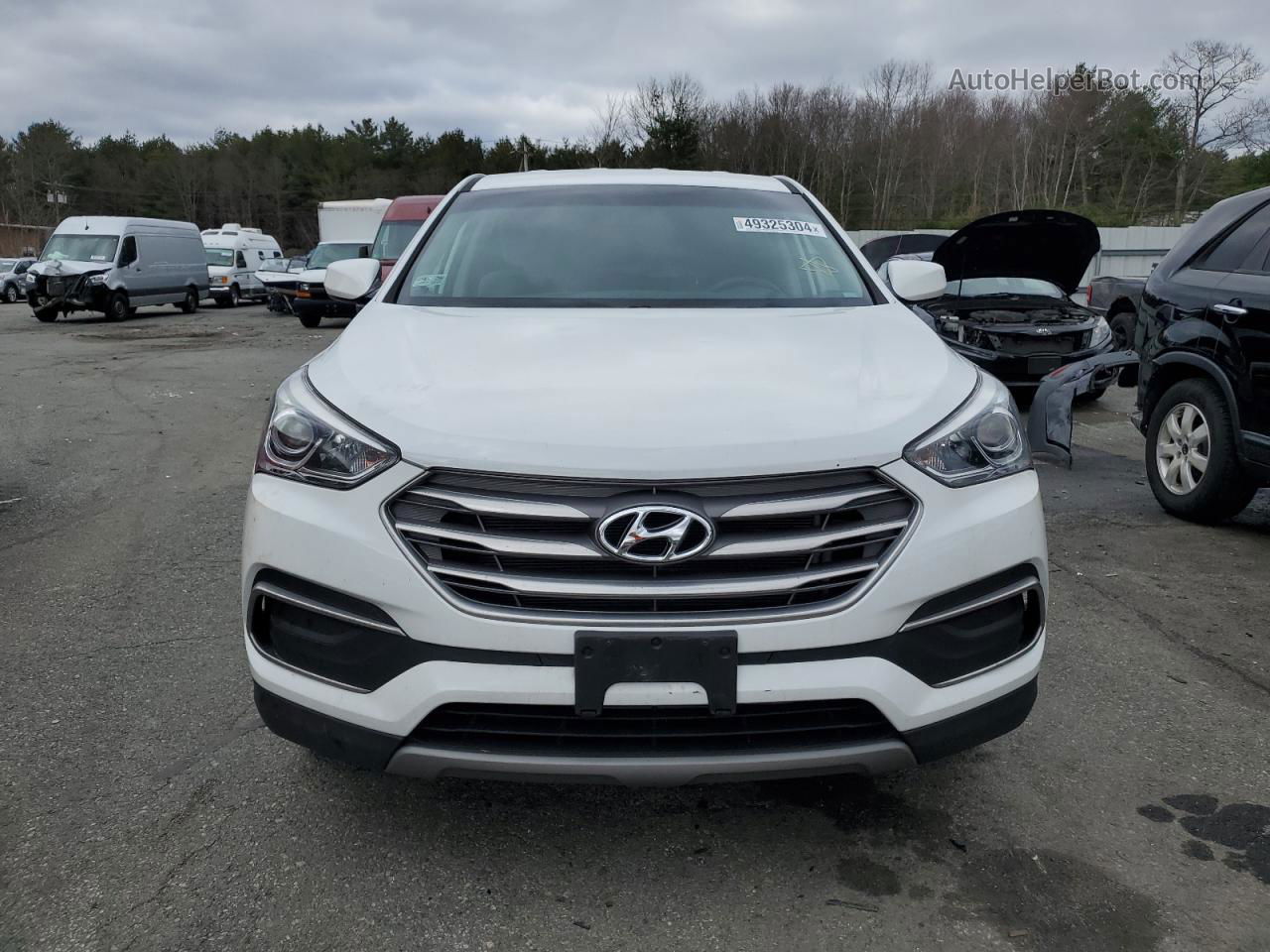 2018 Hyundai Santa Fe Sport  White vin: 5XYZT3LBXJG538195