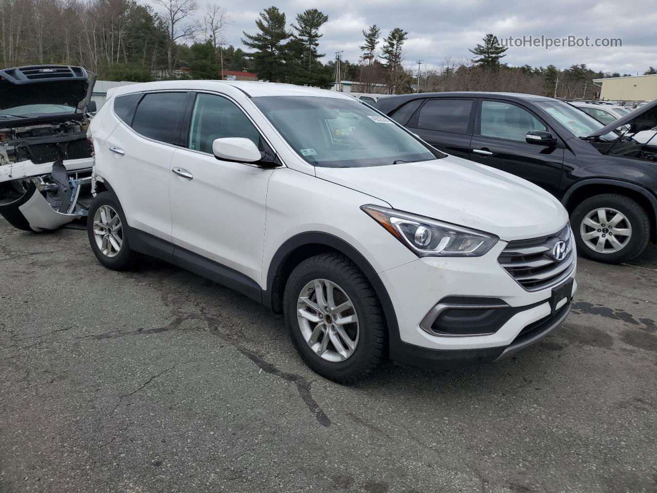 2018 Hyundai Santa Fe Sport  White vin: 5XYZT3LBXJG538195