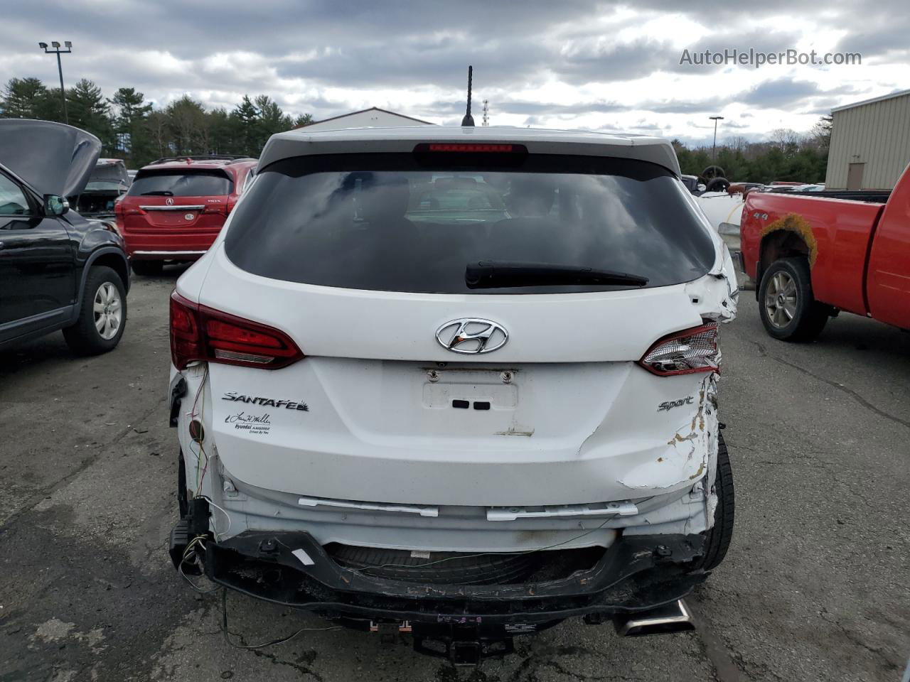 2018 Hyundai Santa Fe Sport  Белый vin: 5XYZT3LBXJG538195