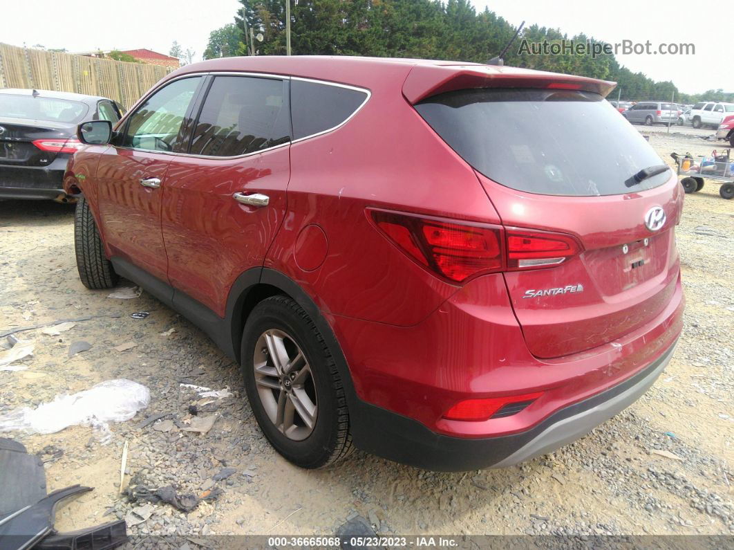 2018 Hyundai Santa Fe Sport 2.4l Burgundy vin: 5XYZT3LBXJG541050