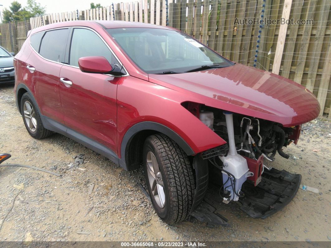 2018 Hyundai Santa Fe Sport 2.4l Burgundy vin: 5XYZT3LBXJG541050