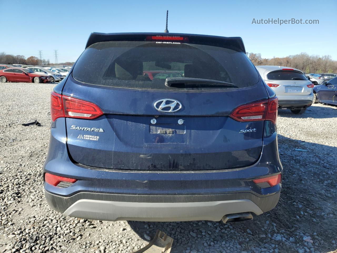 2018 Hyundai Santa Fe Sport  Синий vin: 5XYZT3LBXJG563128