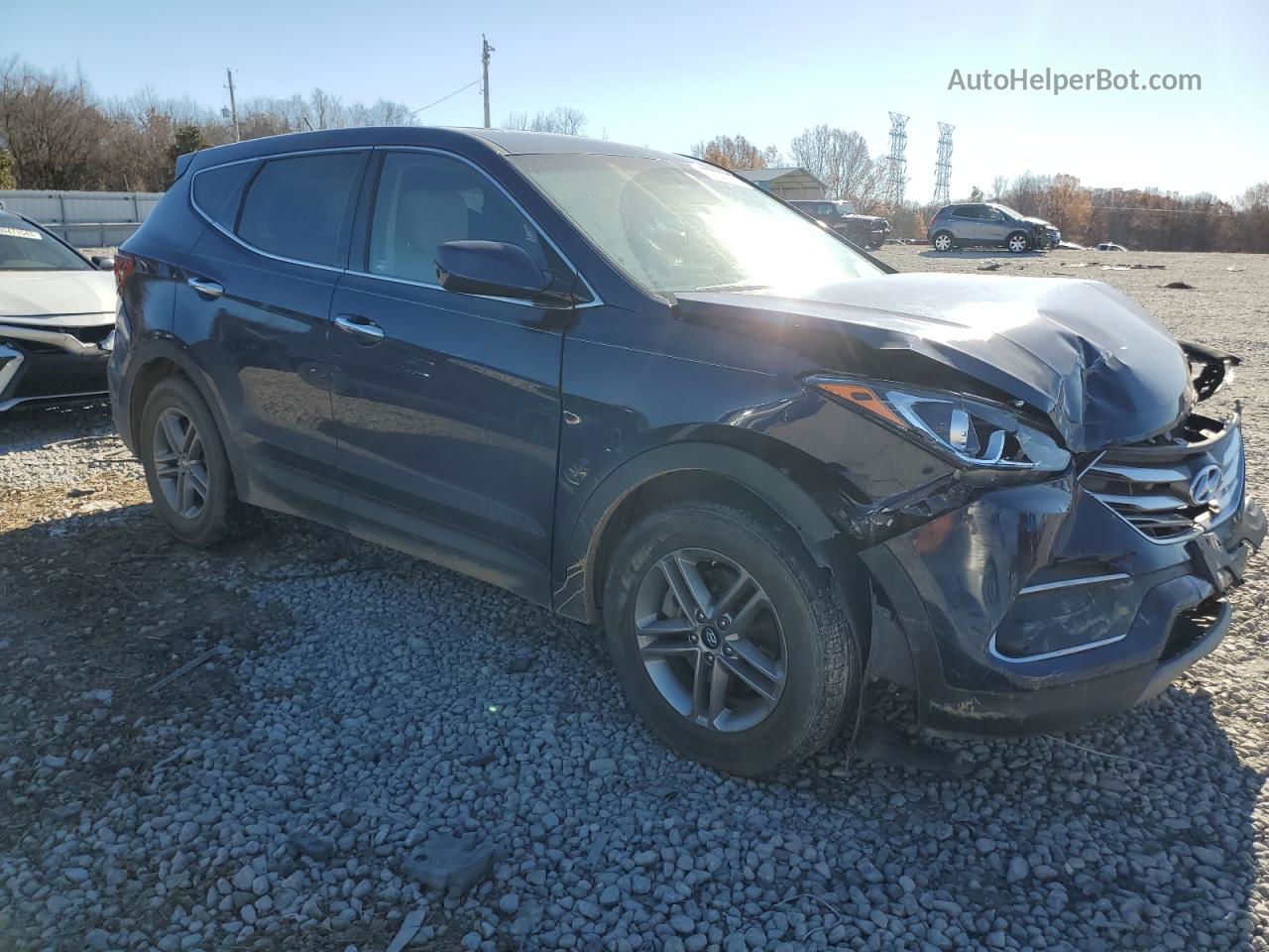 2018 Hyundai Santa Fe Sport  Синий vin: 5XYZT3LBXJG563128