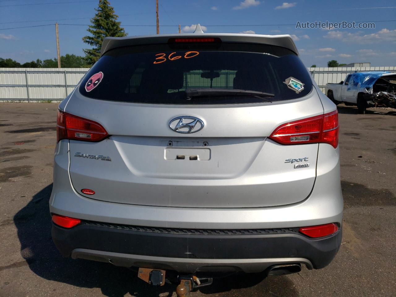 2014 Hyundai Santa Fe Sport  Серебряный vin: 5XYZTDLB0EG213373