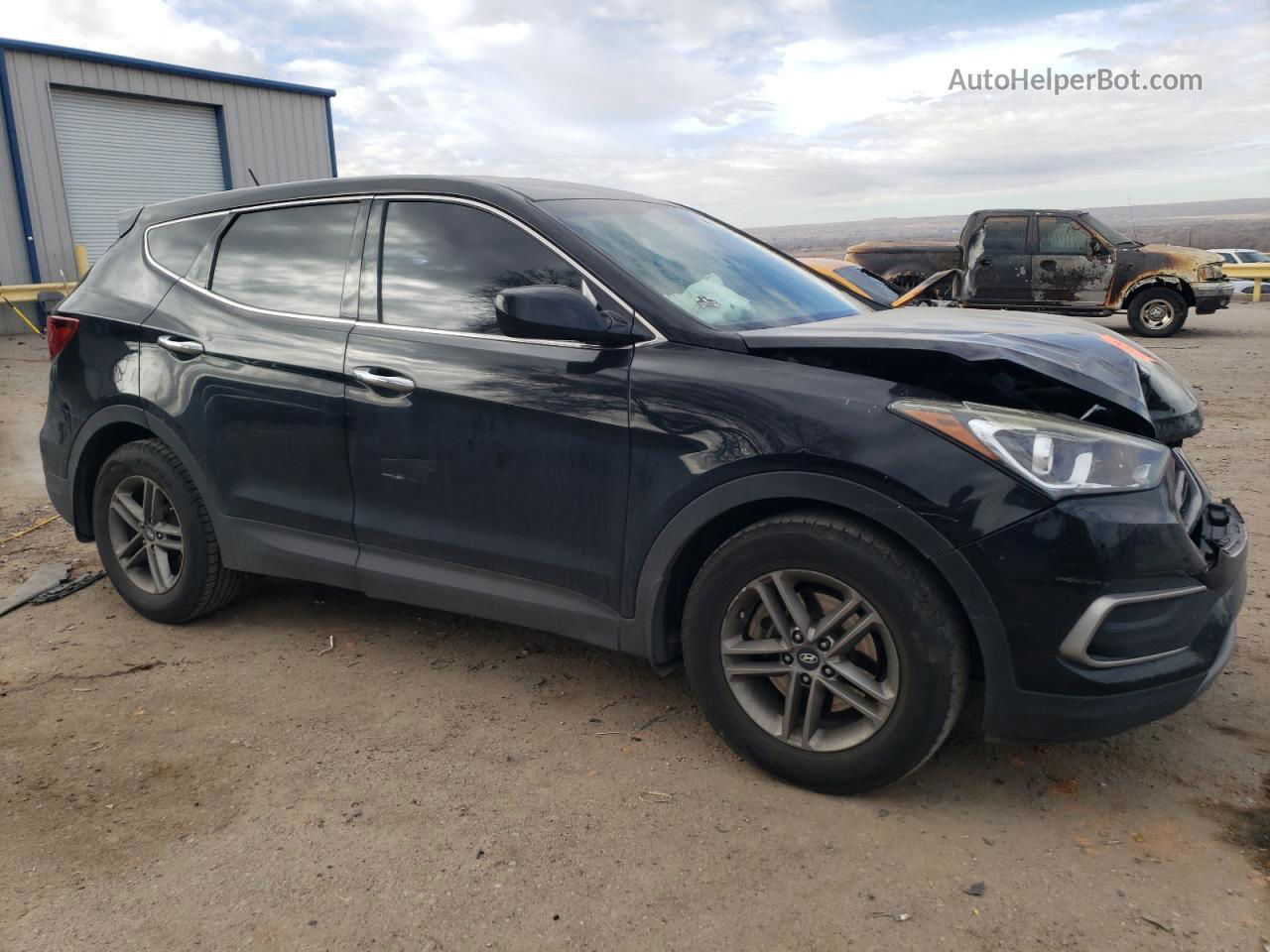 2018 Hyundai Santa Fe Sport  Черный vin: 5XYZTDLB0JG538633