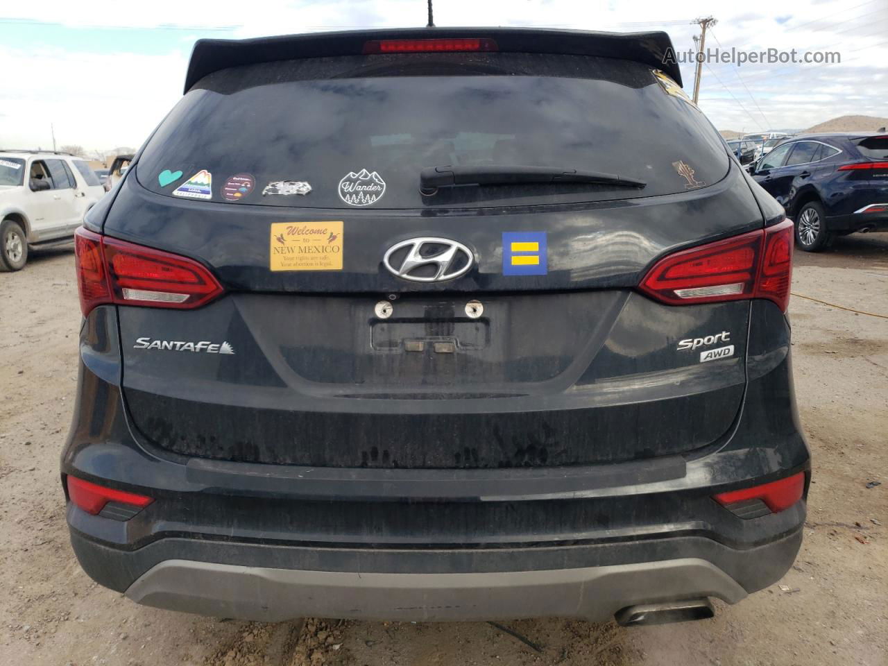 2018 Hyundai Santa Fe Sport  Черный vin: 5XYZTDLB0JG538633