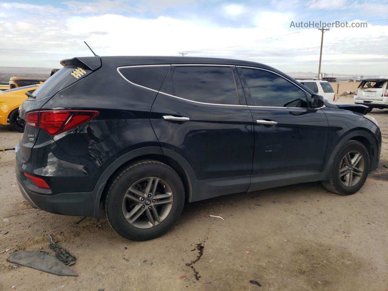 2018 Hyundai Santa Fe Sport  Черный vin: 5XYZTDLB0JG538633