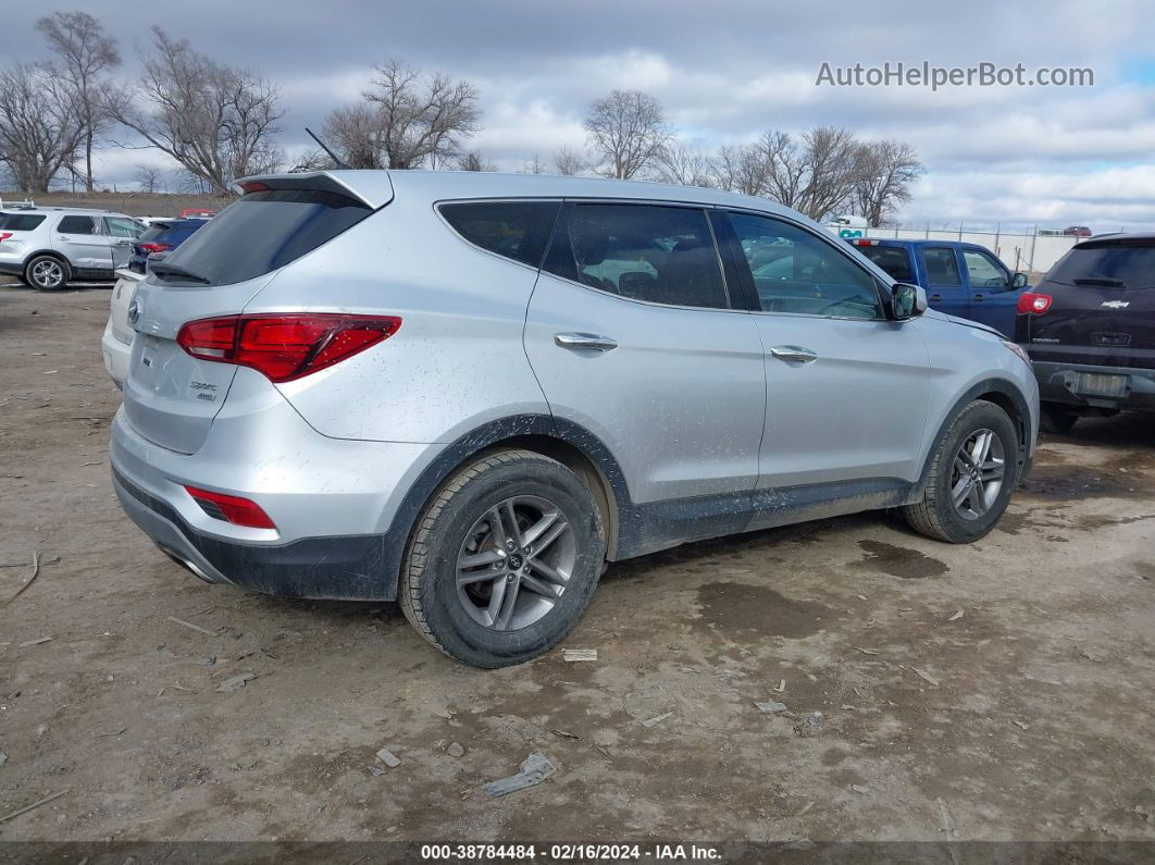 2018 Hyundai Santa Fe Sport 2.4l Silver vin: 5XYZTDLB0JG550698