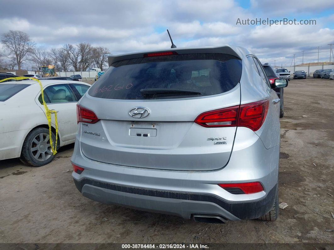 2018 Hyundai Santa Fe Sport 2.4l Silver vin: 5XYZTDLB0JG550698