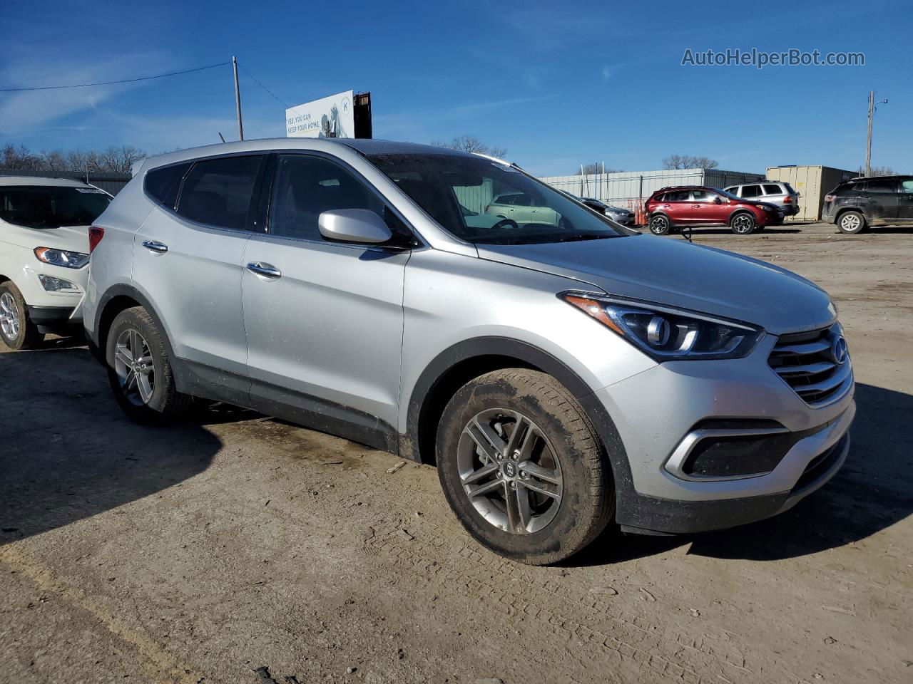 2018 Hyundai Santa Fe Sport  Silver vin: 5XYZTDLB0JG552483