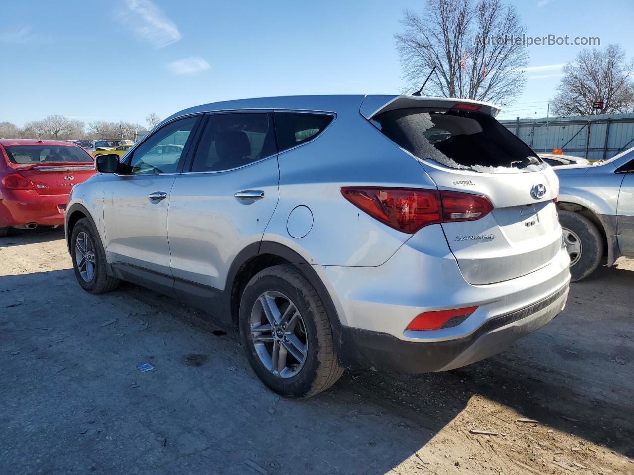 2018 Hyundai Santa Fe Sport  Silver vin: 5XYZTDLB0JG552483