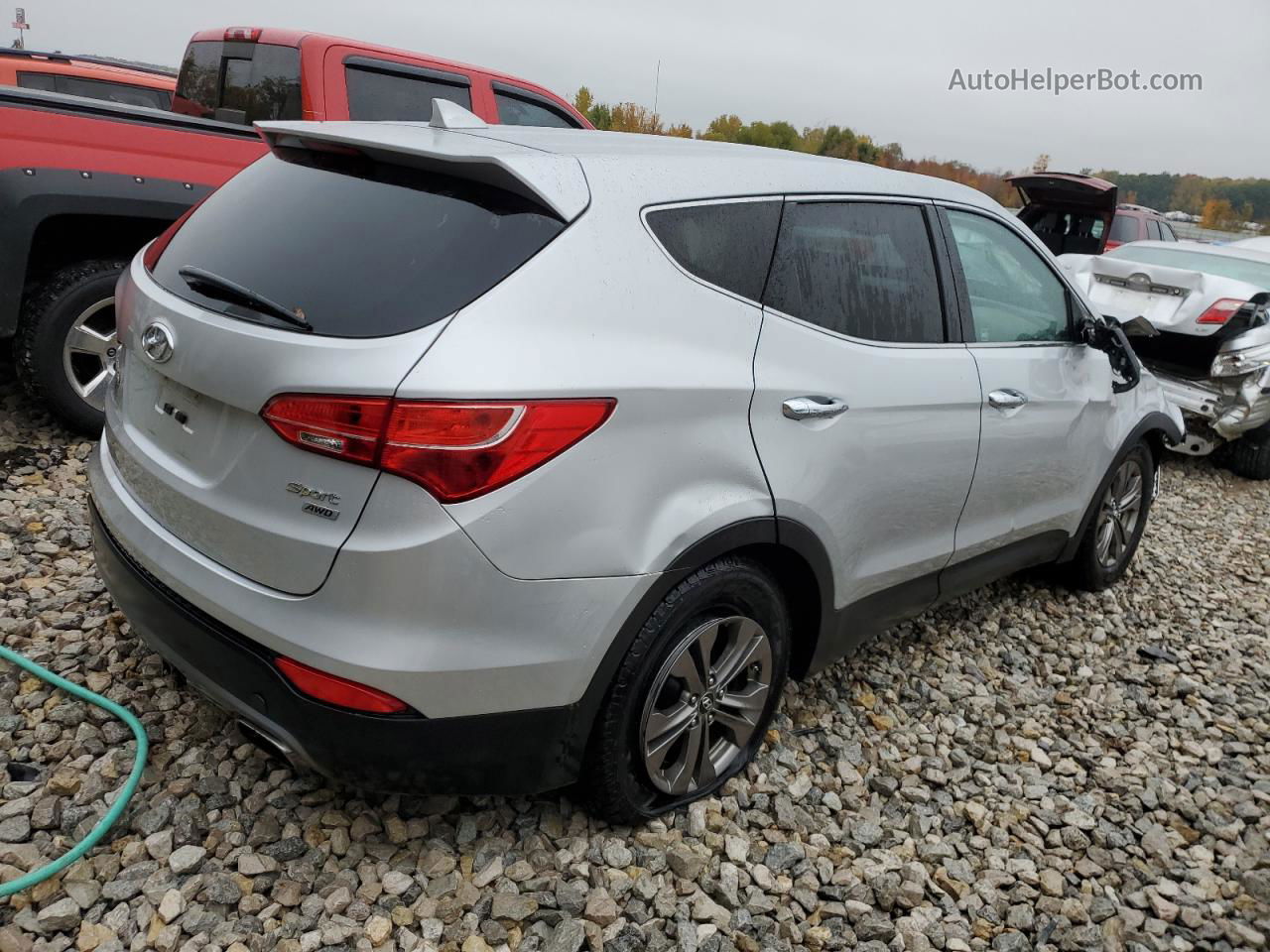 2013 Hyundai Santa Fe Sport  Silver vin: 5XYZTDLB1DG051106