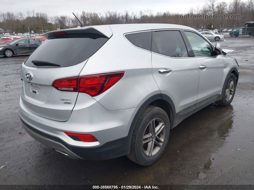 2018 Hyundai Santa Fe Sport 2.4l Silver vin: 5XYZTDLB1JG525633