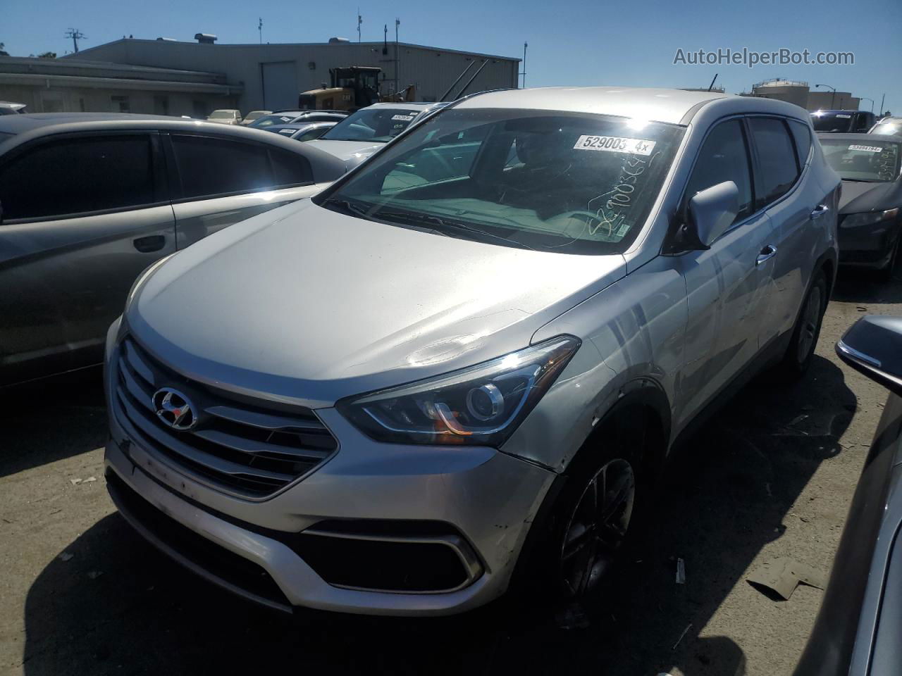 2018 Hyundai Santa Fe Sport  Silver vin: 5XYZTDLB2JG525107