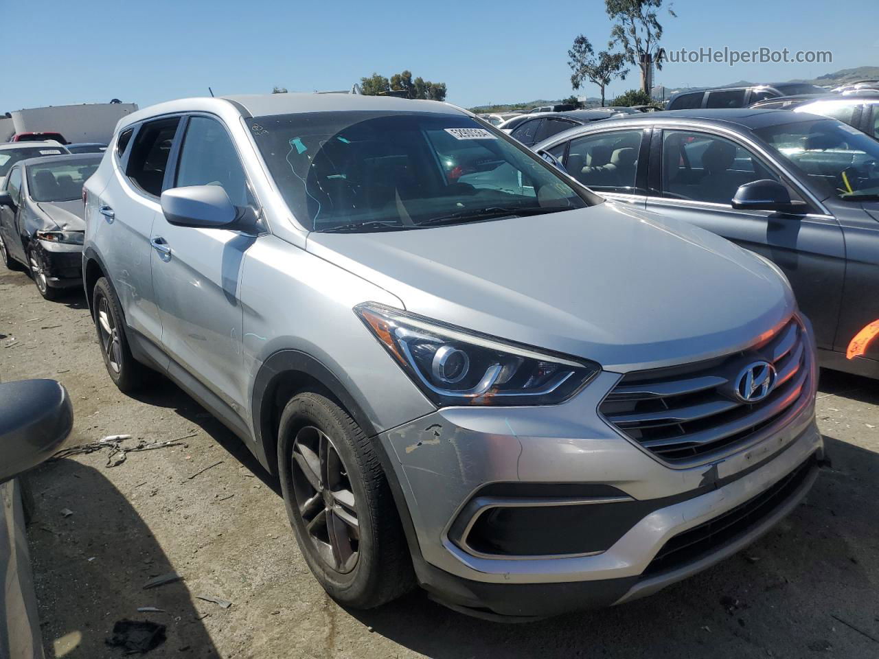 2018 Hyundai Santa Fe Sport  Silver vin: 5XYZTDLB2JG525107