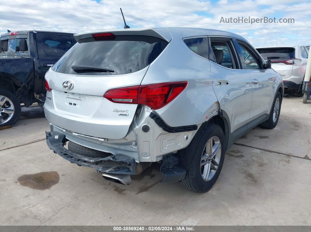 2018 Hyundai Santa Fe Sport 2.4l Silver vin: 5XYZTDLB2JG534289