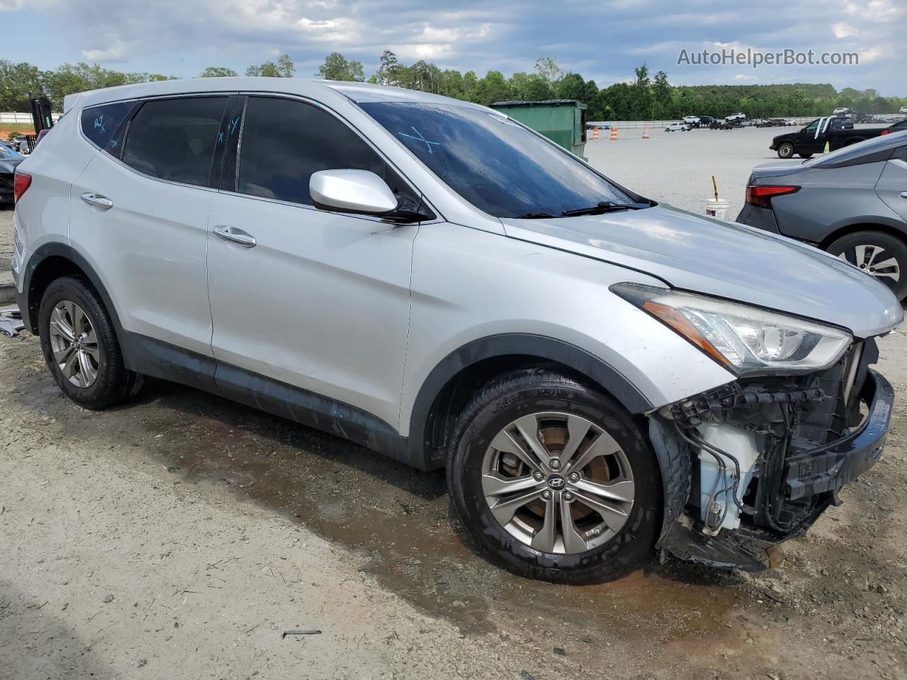 2014 Hyundai Santa Fe Sport  Silver vin: 5XYZTDLB3EG146980