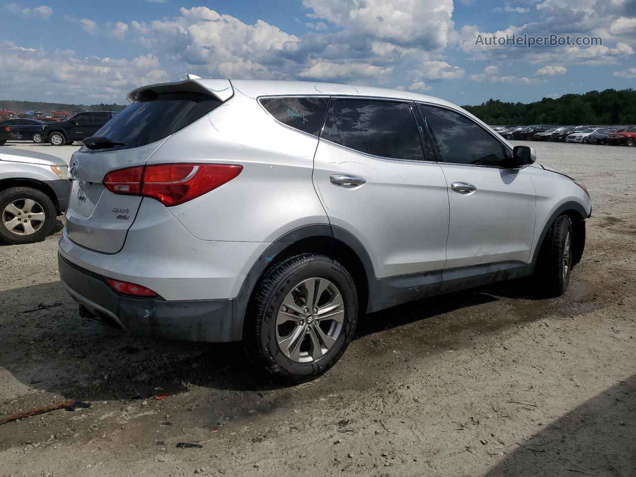 2014 Hyundai Santa Fe Sport  Silver vin: 5XYZTDLB3EG146980