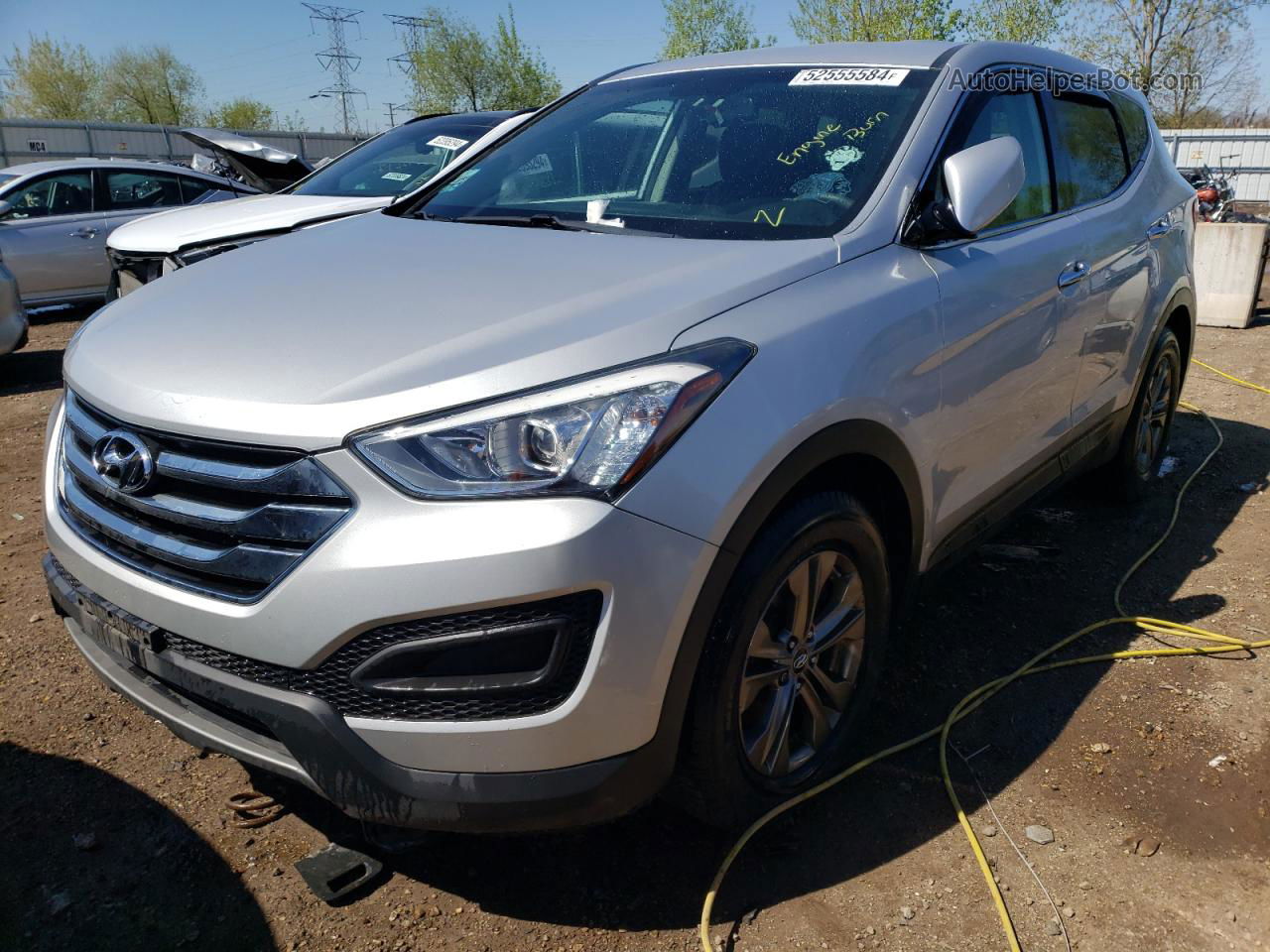 2014 Hyundai Santa Fe Sport  Silver vin: 5XYZTDLB4EG213375