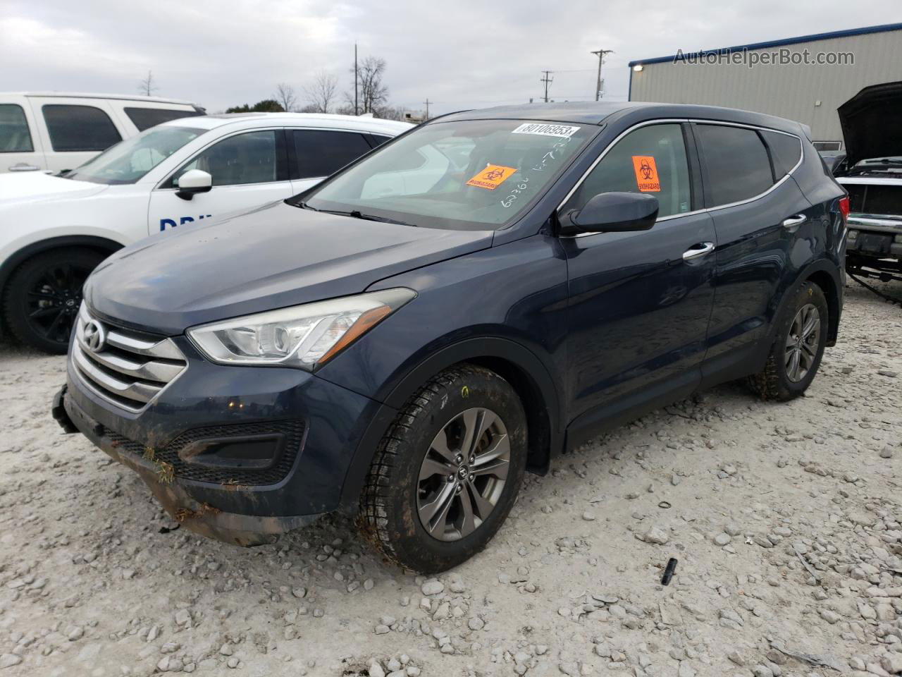 2013 Hyundai Santa Fe Sport  Blue vin: 5XYZTDLB5DG065395