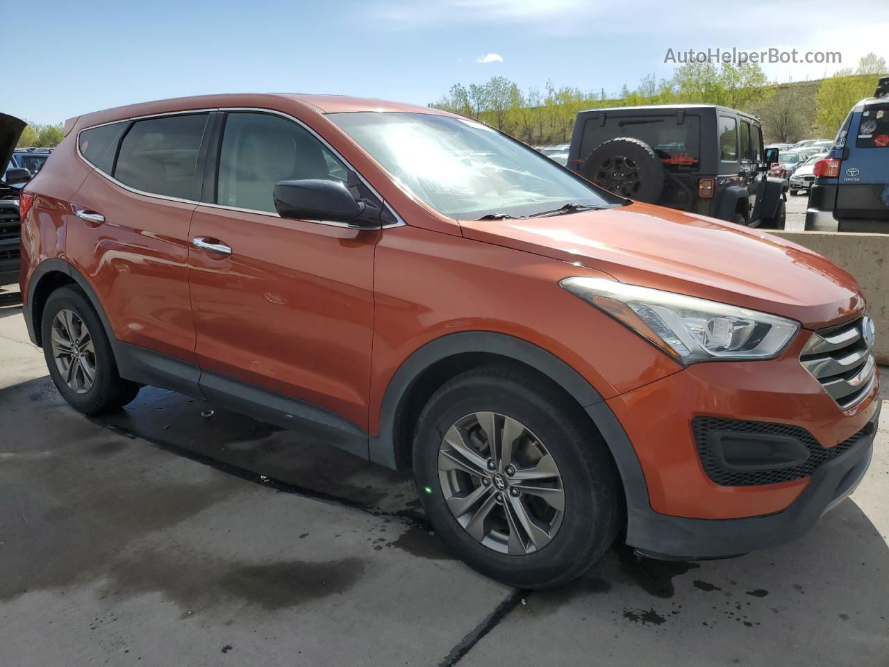 2014 Hyundai Santa Fe Sport  Orange vin: 5XYZTDLB6EG193453