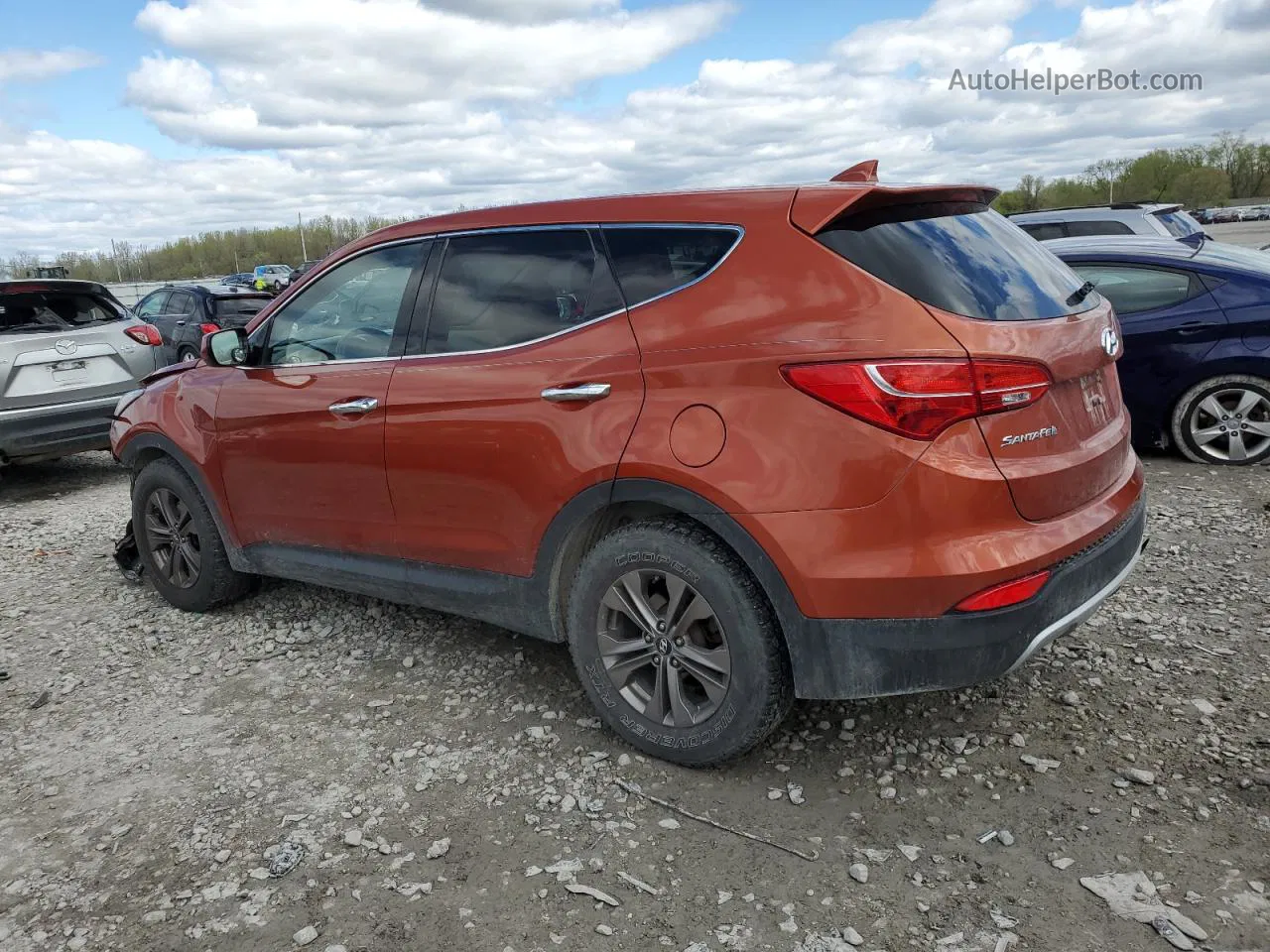 2013 Hyundai Santa Fe Sport  Оранжевый vin: 5XYZTDLB7DG028297