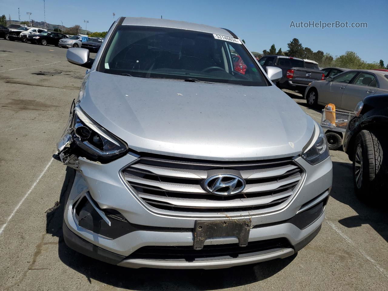 2018 Hyundai Santa Fe Sport  Silver vin: 5XYZTDLB7JG527970