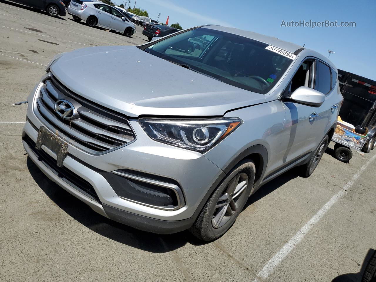 2018 Hyundai Santa Fe Sport  Silver vin: 5XYZTDLB7JG527970