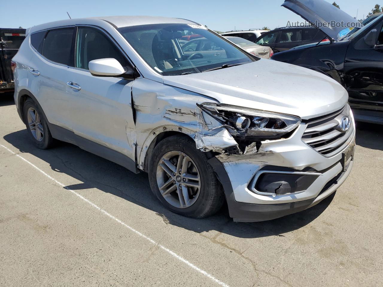 2018 Hyundai Santa Fe Sport  Silver vin: 5XYZTDLB7JG527970