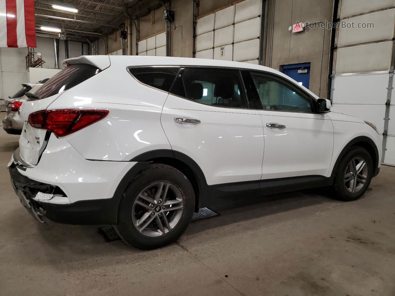 2018 Hyundai Santa Fe Sport  White vin: 5XYZTDLB7JG543960