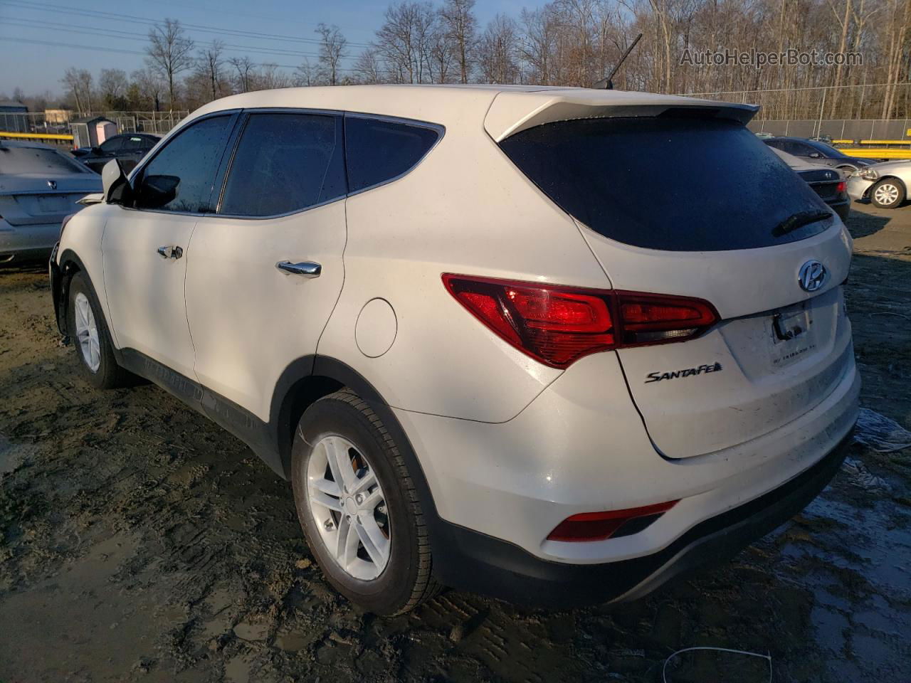 2018 Hyundai Santa Fe Sport  White vin: 5XYZTDLB9JG550778