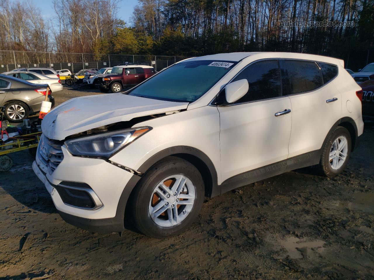 2018 Hyundai Santa Fe Sport  White vin: 5XYZTDLB9JG550778