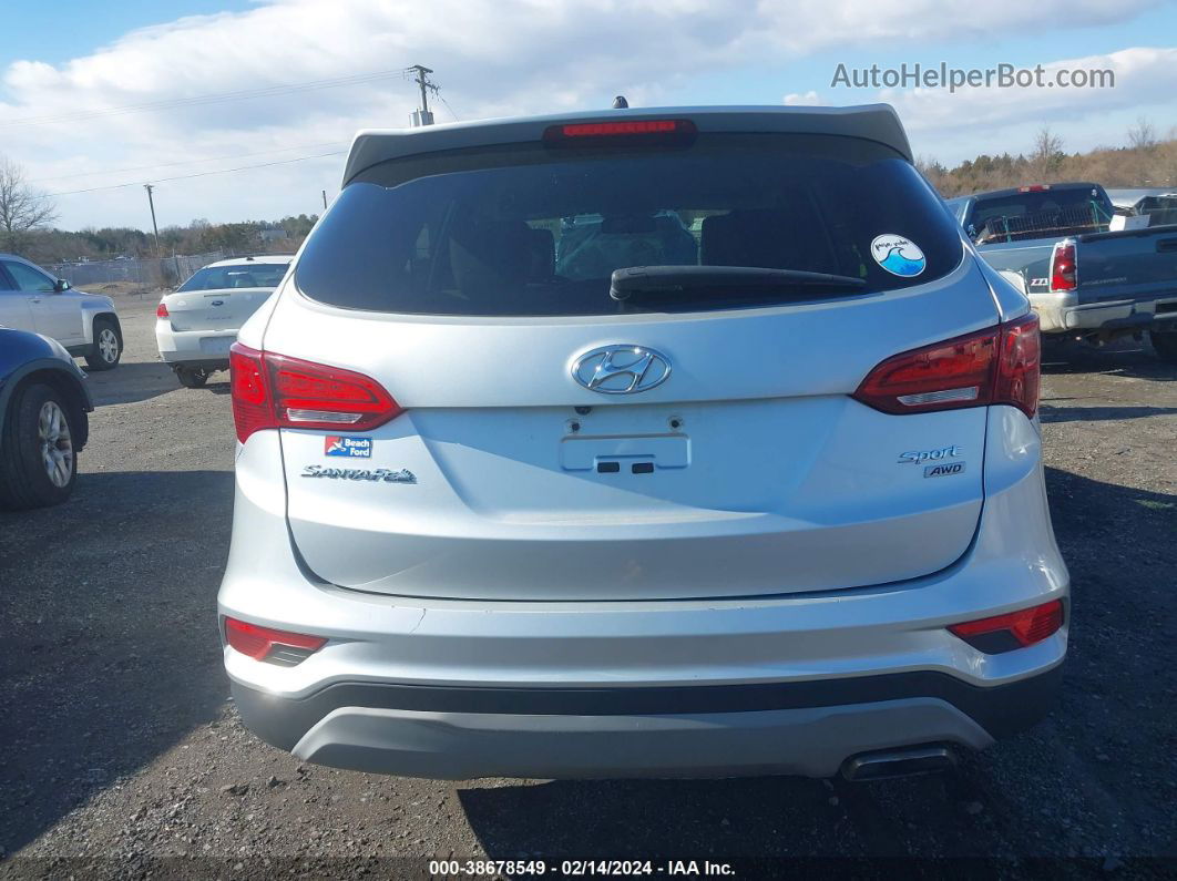 2018 Hyundai Santa Fe Sport 2.4l Silver vin: 5XYZTDLB9JG569802