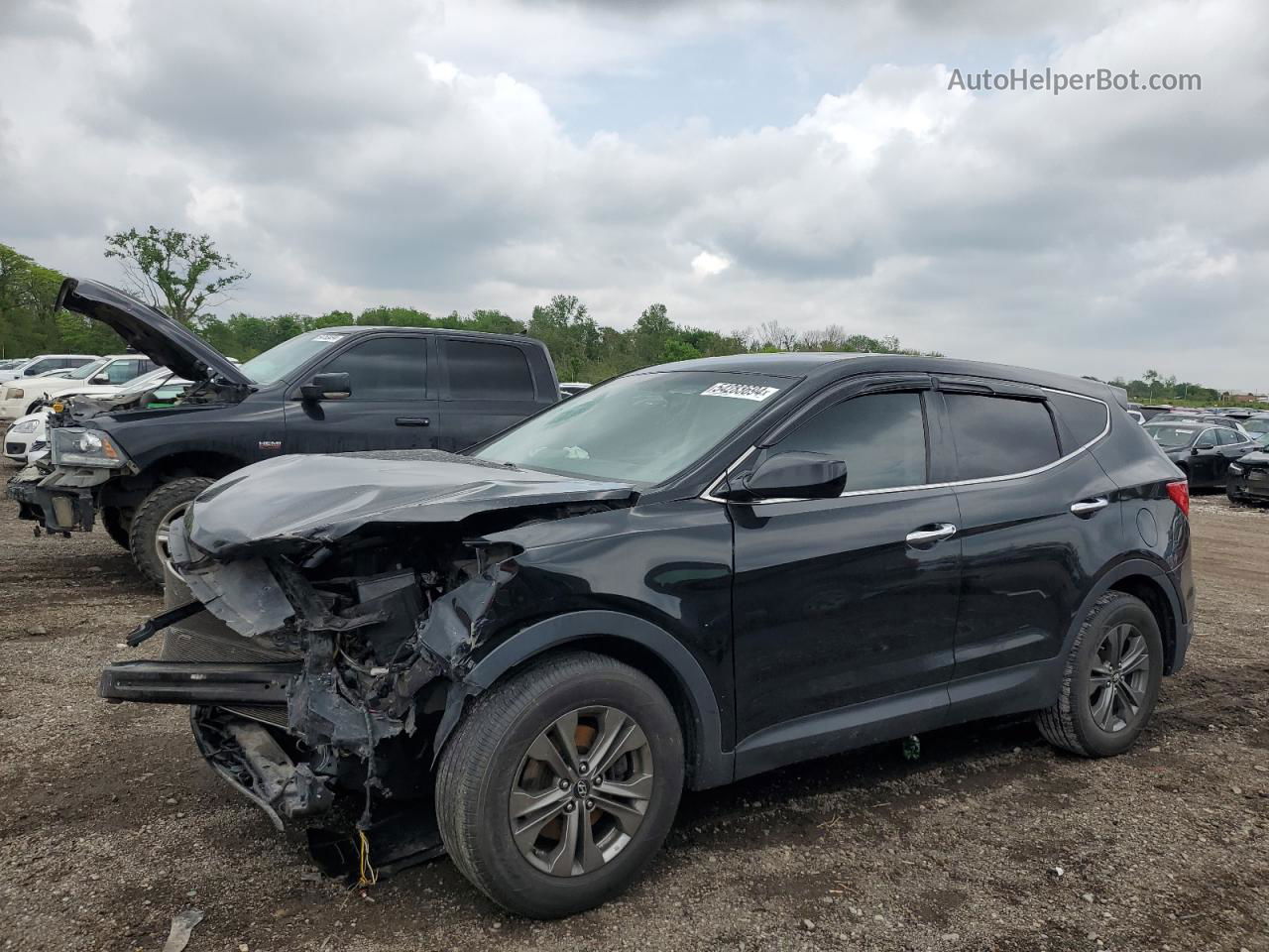 2014 Hyundai Santa Fe Sport  Black vin: 5XYZTDLBXEG171567