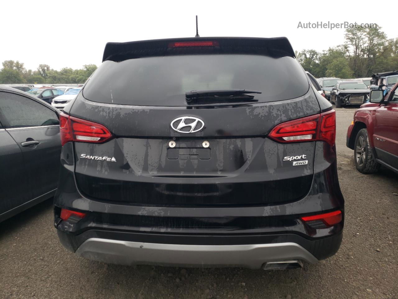 2018 Hyundai Santa Fe Sport  Black vin: 5XYZTDLBXJG531351