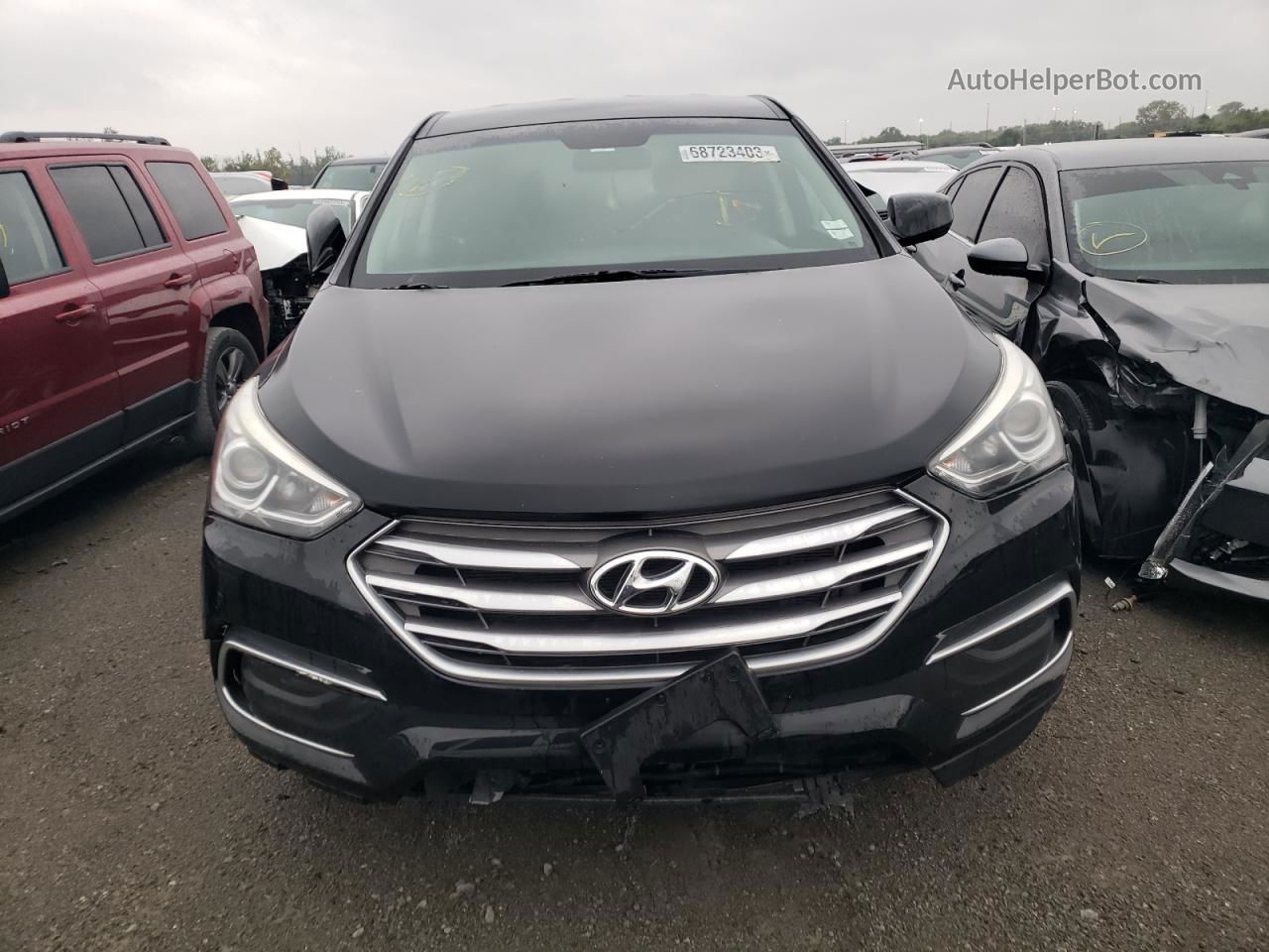 2018 Hyundai Santa Fe Sport  Черный vin: 5XYZTDLBXJG531351